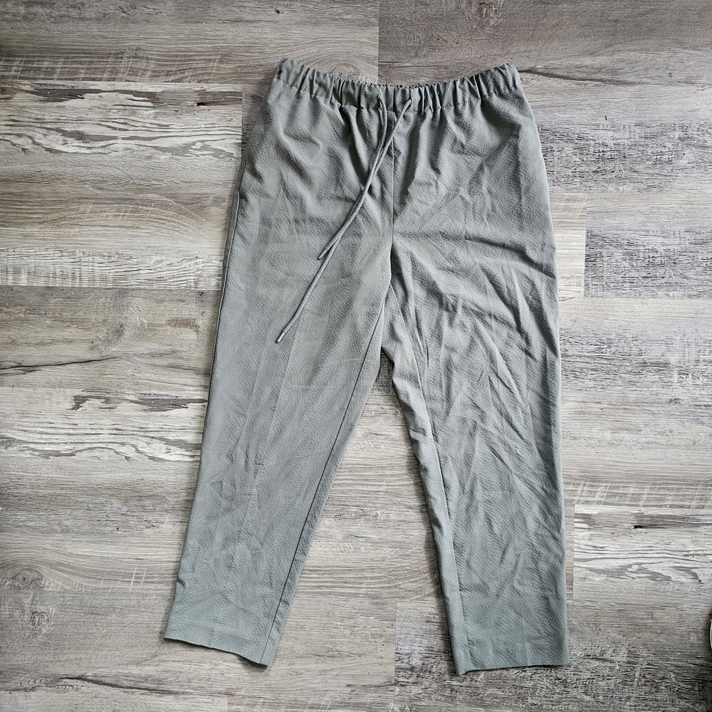 Oak + Fort Elastic Drawstring Waist Tapered Trouser Pants